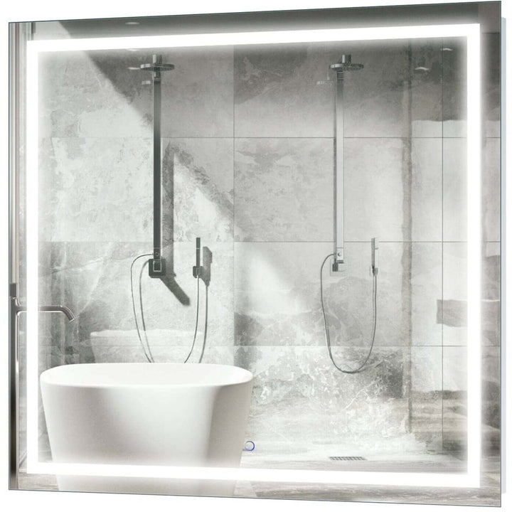Krugg Icon 42 x 42 LED Bathroom Mirror - Dimmer & Defogger
