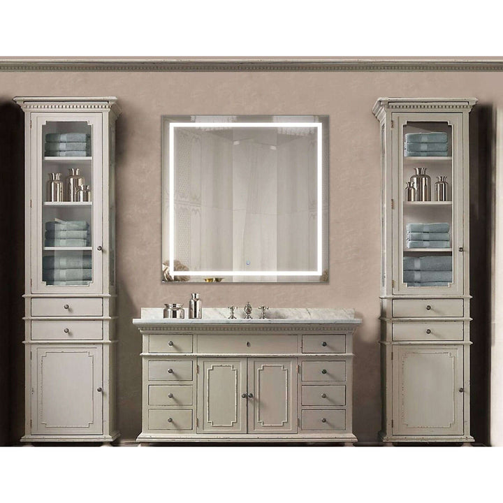 Krugg Icon 42 x 42 LED Bathroom Mirror - Dimmer & Defogger