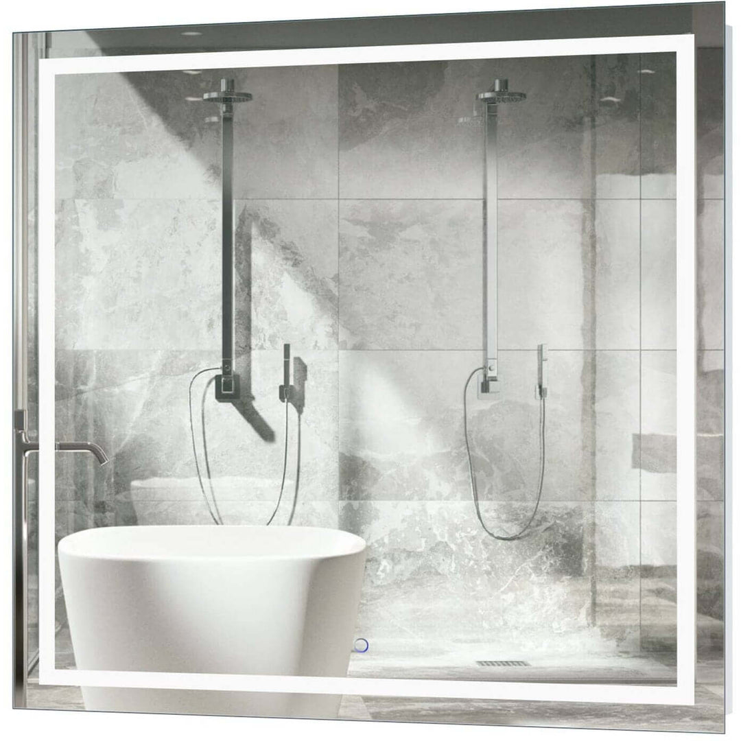 Krugg Icon 42 x 42 LED Bathroom Mirror - Dimmer & Defogger