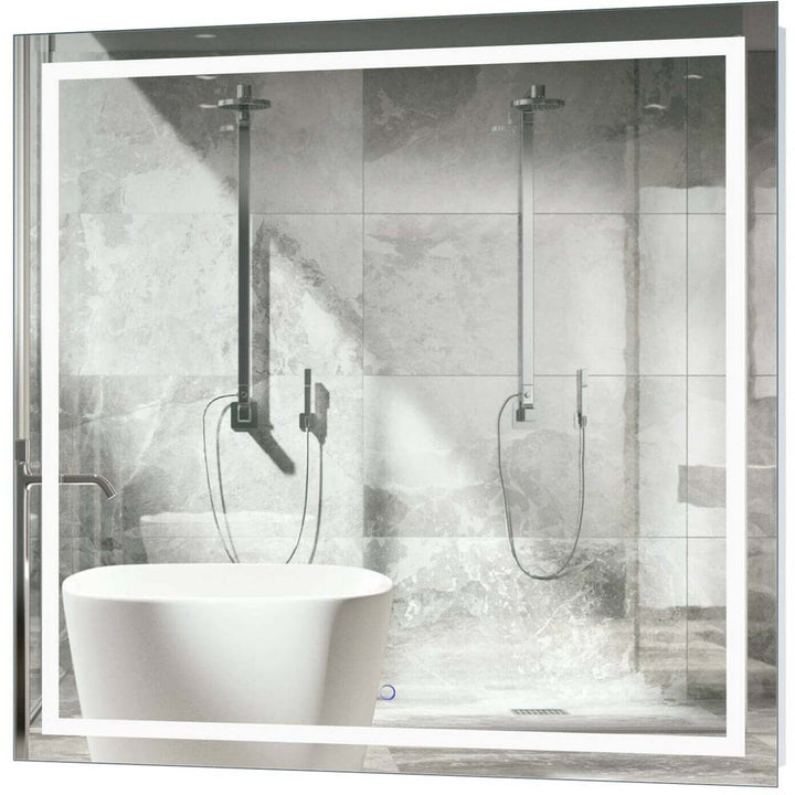 Krugg Icon 42 x 42 LED Bathroom Mirror - Dimmer & Defogger