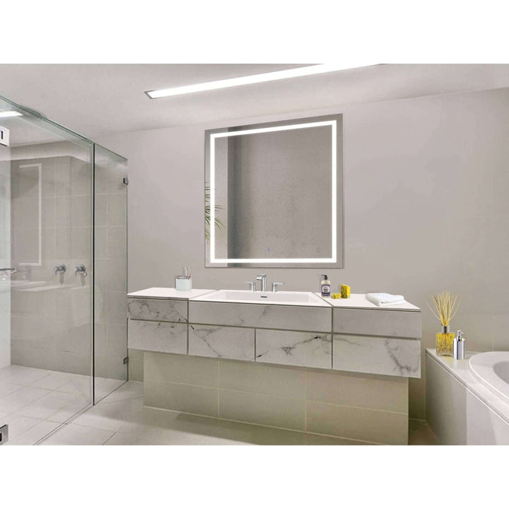 Krugg Icon 42 x 42 LED Bathroom Mirror - Dimmer & Defogger