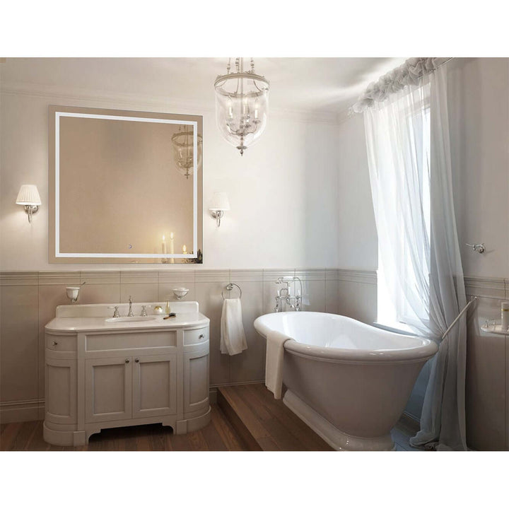 Krugg Icon 42 x 42 LED Bathroom Mirror - Dimmer & Defogger