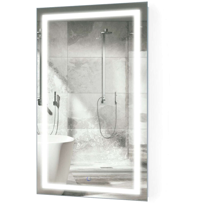 Krugg Icon 24 x 42 LED Bathroom Mirror - Dimmer & Defogger