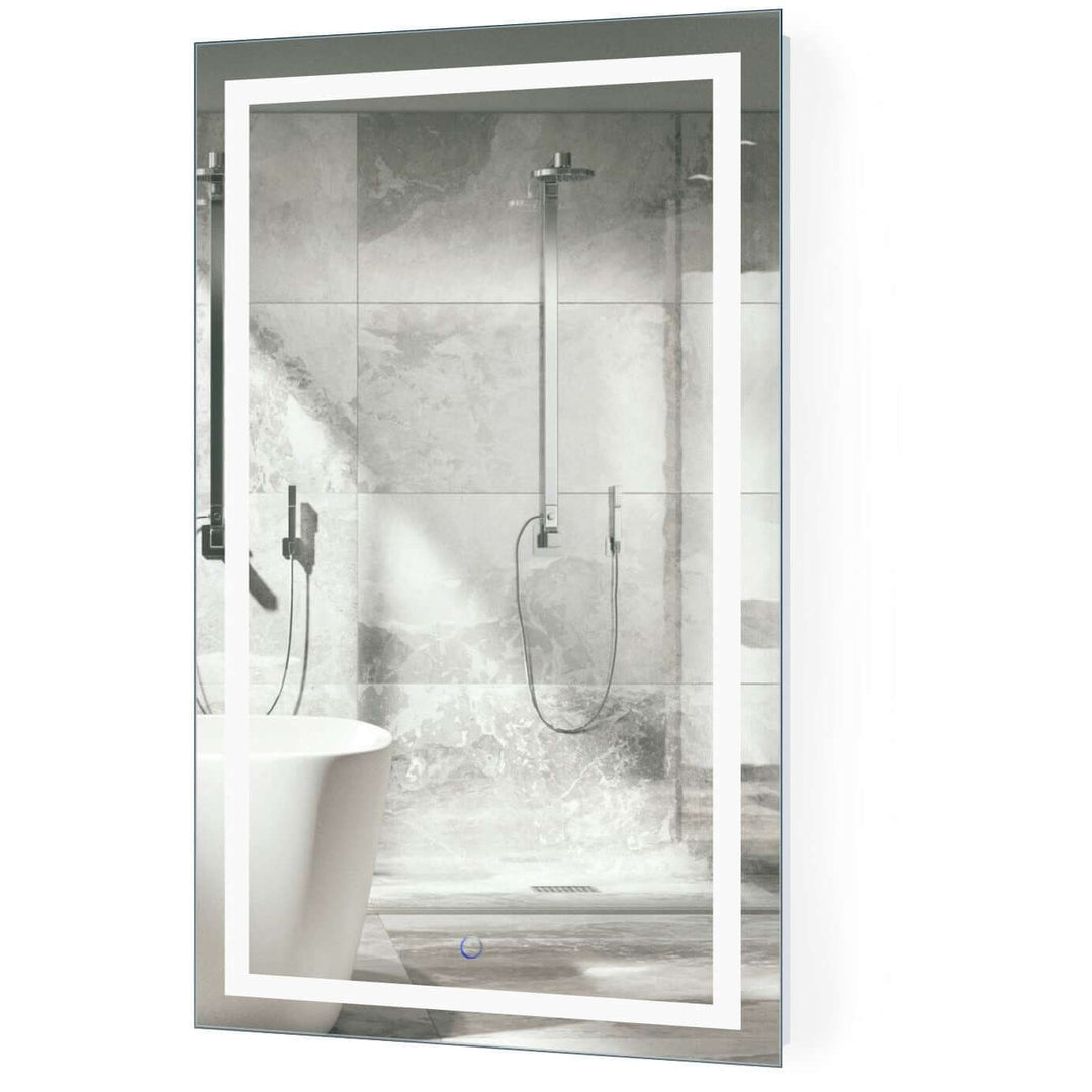 Krugg Icon 24 x 42 LED Bathroom Mirror - Dimmer & Defogger