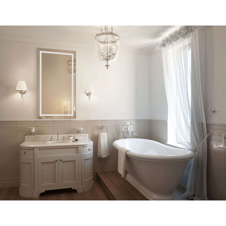 Krugg Icon 24 x 42 LED Bathroom Mirror - Dimmer & Defogger