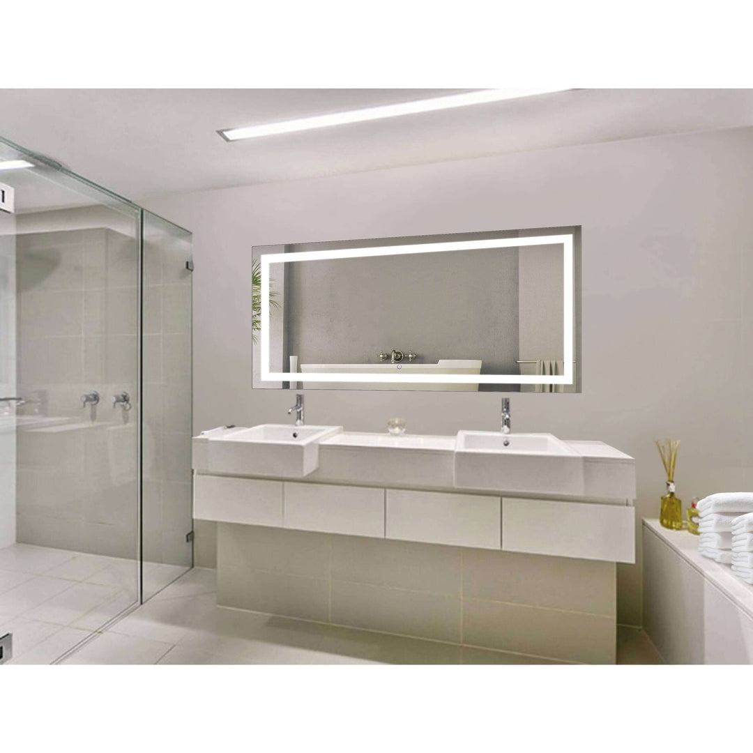 Krugg Icon 60 x 30 LED Bathroom Mirror - Dimmer & Defogger