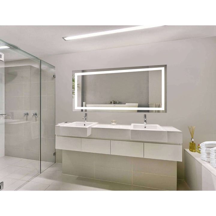 Krugg Icon 60 x 30 LED Bathroom Mirror - Dimmer & Defogger