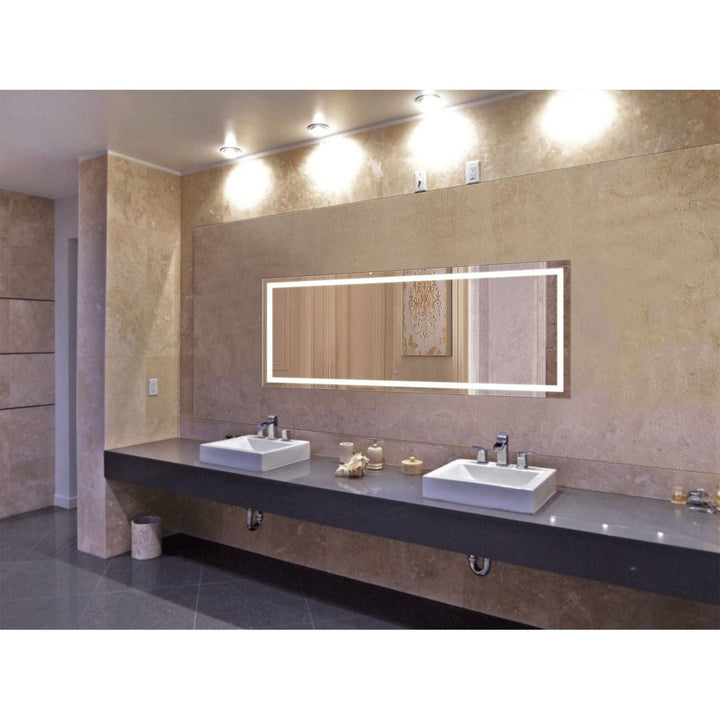 Krugg Icon 72 x 30 LED Bathroom Mirror - Dimmer & Defogger