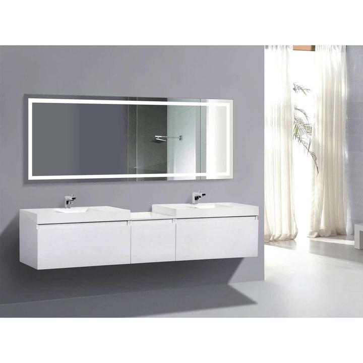 Krugg Icon 72 x 30 LED Bathroom Mirror - Dimmer & Defogger