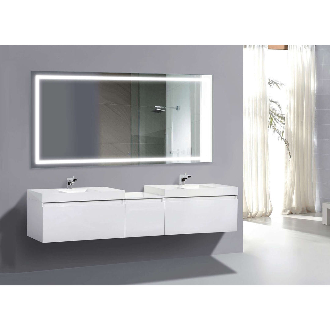 Krugg Icon 72 x 36 LED Bathroom Mirror - Dimmer & Defogger