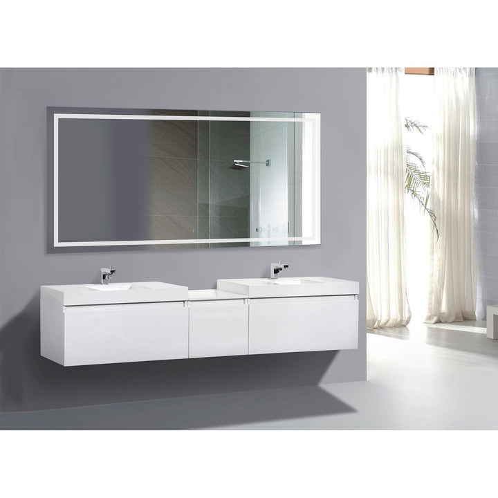 Krugg Icon 72 x 36 LED Bathroom Mirror - Dimmer & Defogger