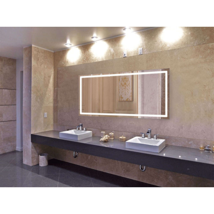 Krugg Icon 72 x 36 LED Bathroom Mirror - Dimmer & Defogger