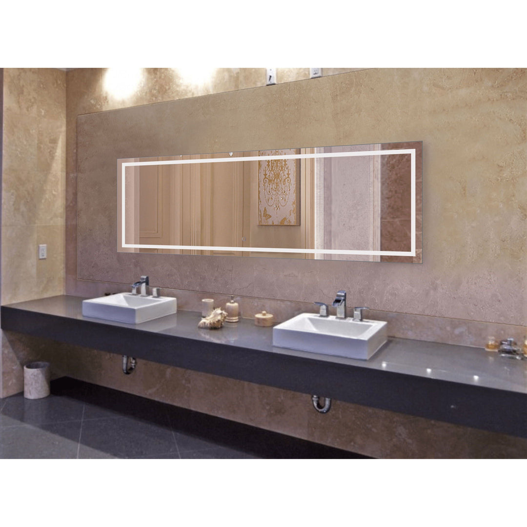 Krugg Icon 84 x 30 LED Bathroom Mirror - Dimmer & Defogger