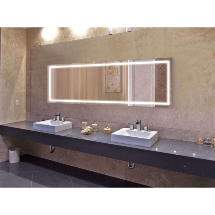 Krugg Icon 84 x 30 LED Bathroom Mirror - Dimmer & Defogger