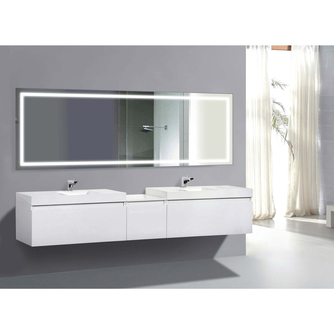 Krugg Icon 84 x 30 LED Bathroom Mirror - Dimmer & Defogger