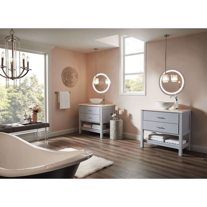 Krugg Icon 24" Round LED Bathroom Mirror - Dimmer/Defogger