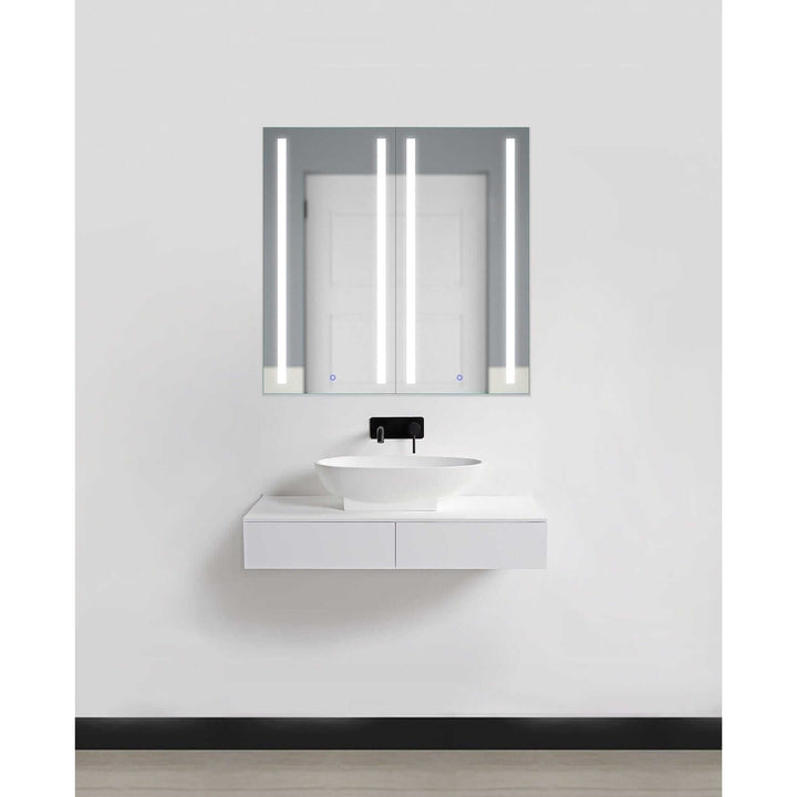 Krugg Kinetic 30 x 30 LED Medicine Cabinet - Dimmer/Defogger