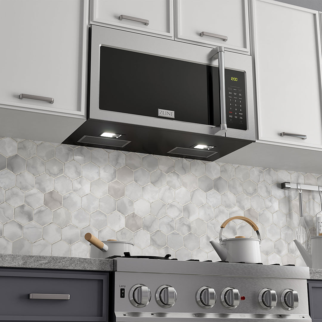ZLINE 30" Stainless Steel Over the Range Convection Microwave Oven with Traditional Handle