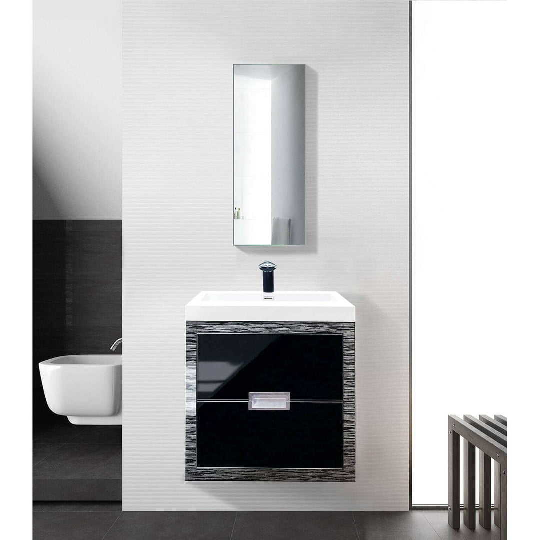 Krugg Plaza Medicine Cabinet with mirrored front, showcasing sleek design and space optimization for modern bathrooms.