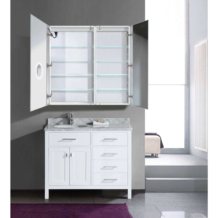 Krugg Svange 42 x 42 LED Medicine Cabinet - Defogger, Dimmer