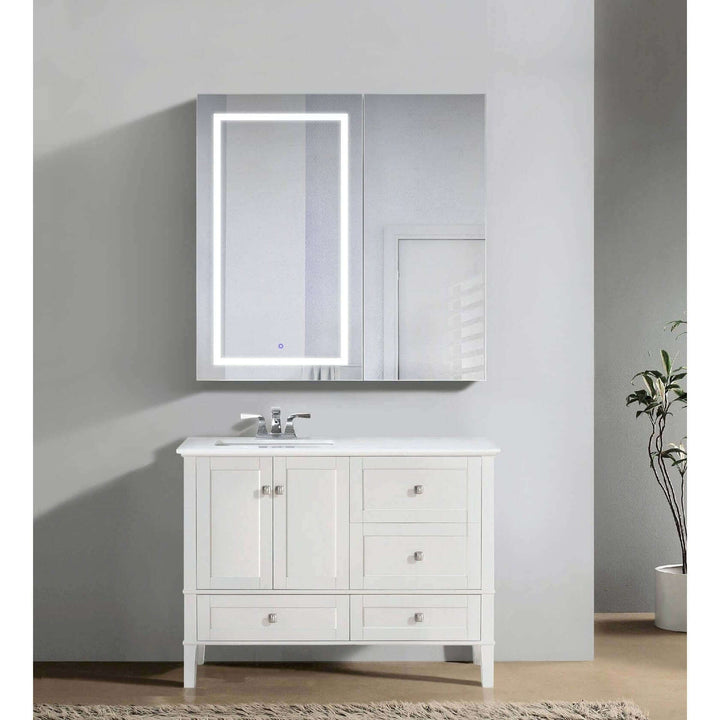 Krugg Svange 42 x 42 LED Medicine Cabinet - Defogger, Dimmer