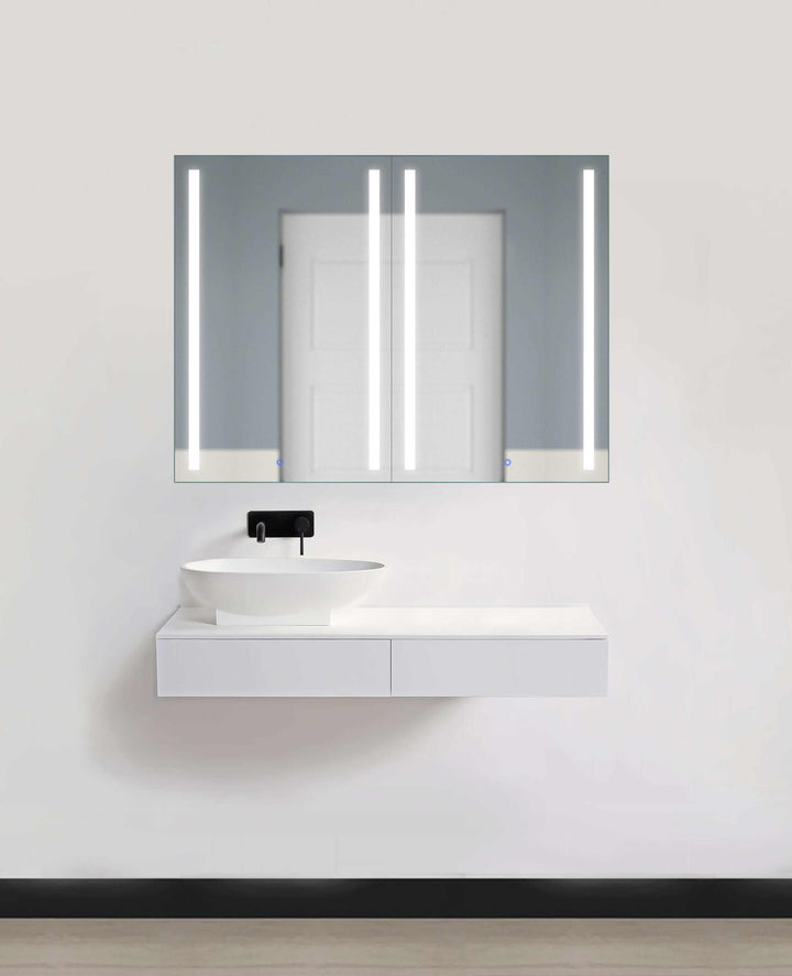 Krugg Kinetic 40 x 30 LED Medicine Cabinet - Dimmer/Defogger
