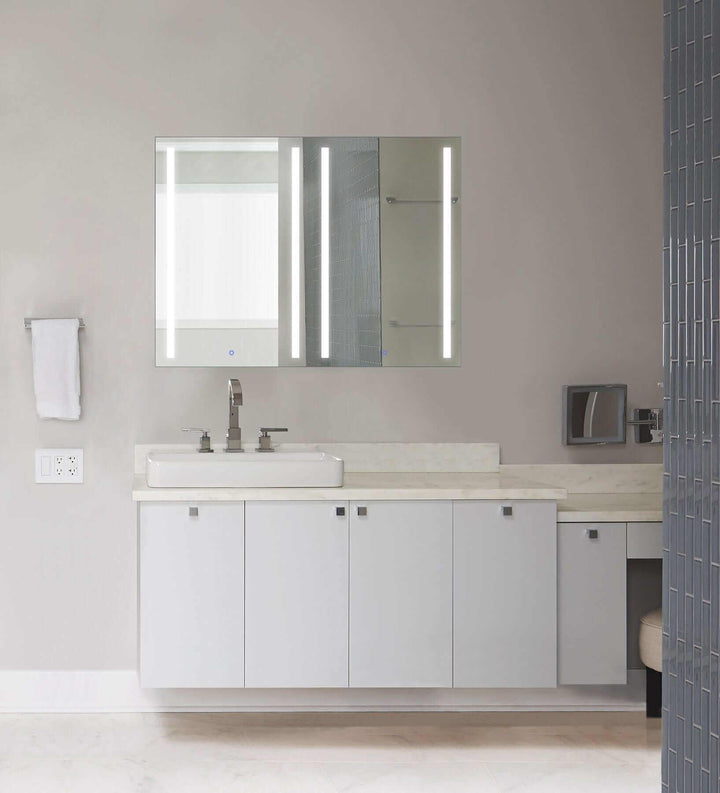 Krugg Kinetic 40 x 30 LED Medicine Cabinet - Dimmer/Defogger