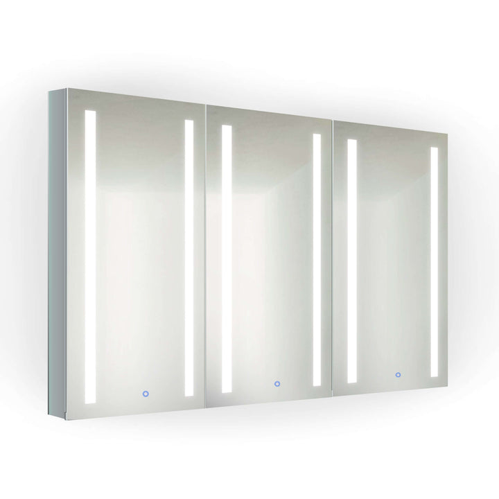 Krugg Kinetic 45 x 30 LED Medicine Cabinet with Dimmer and Defogger - Triple Panel Design