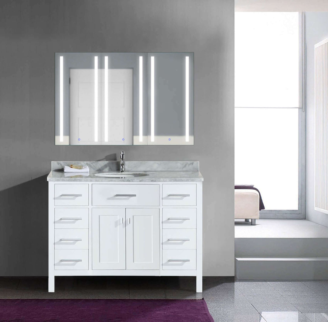 Krugg Kinetic 45 x 30 LED Medicine Cabinet - Dimmer/Defogger