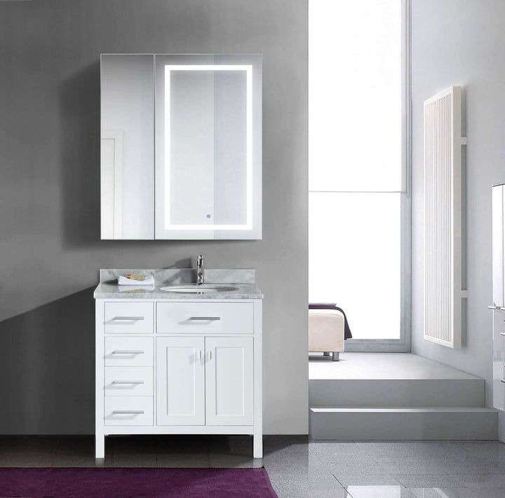Krugg Svange 36 x 42 LED Medicine Cabinet - Defogger, Dimmer
