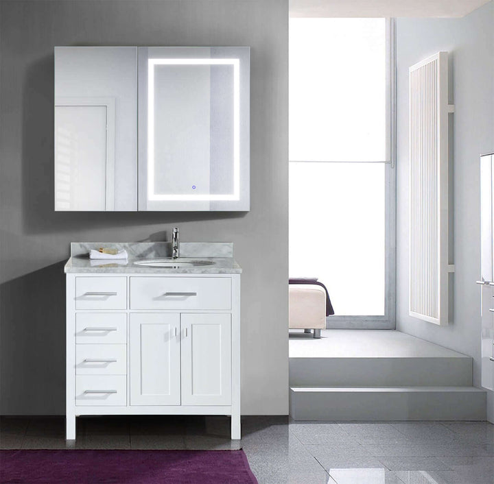 Krugg Svange 42 x 36 LED Medicine Cabinet - Defogger, Dimmer