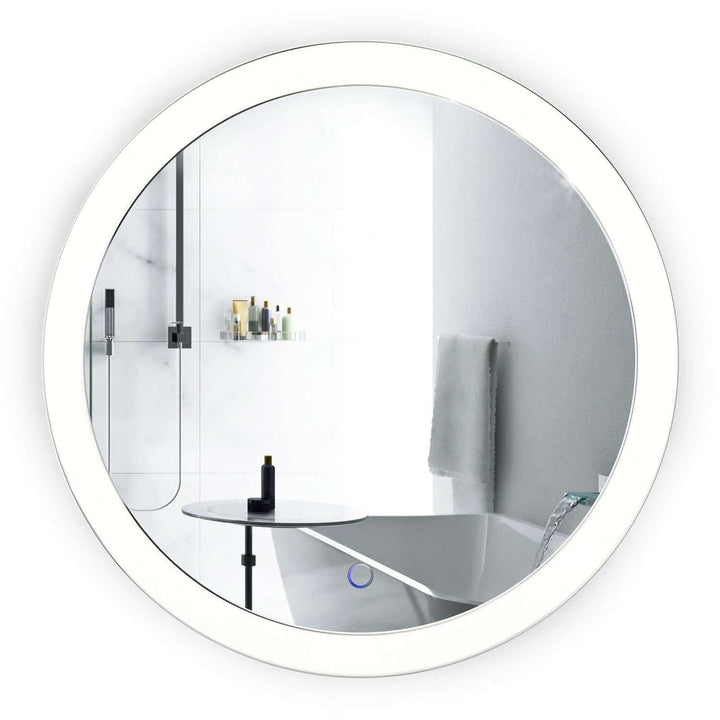 Krugg Sol 22" Round LED Bathroom Mirror - Defogger & Dimmer