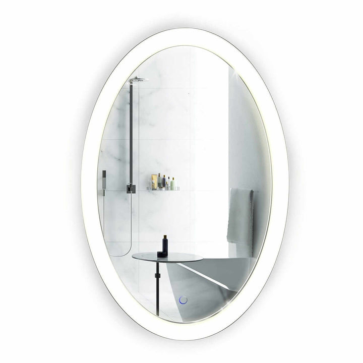 Krugg Sol Oval 20 x 30 LED Bathroom Mirror - Dimmer/Defogger