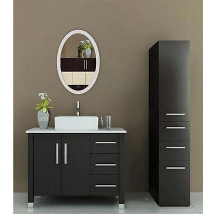 Krugg Sol Oval 20 x 30 LED Bathroom Mirror - Dimmer/Defogger