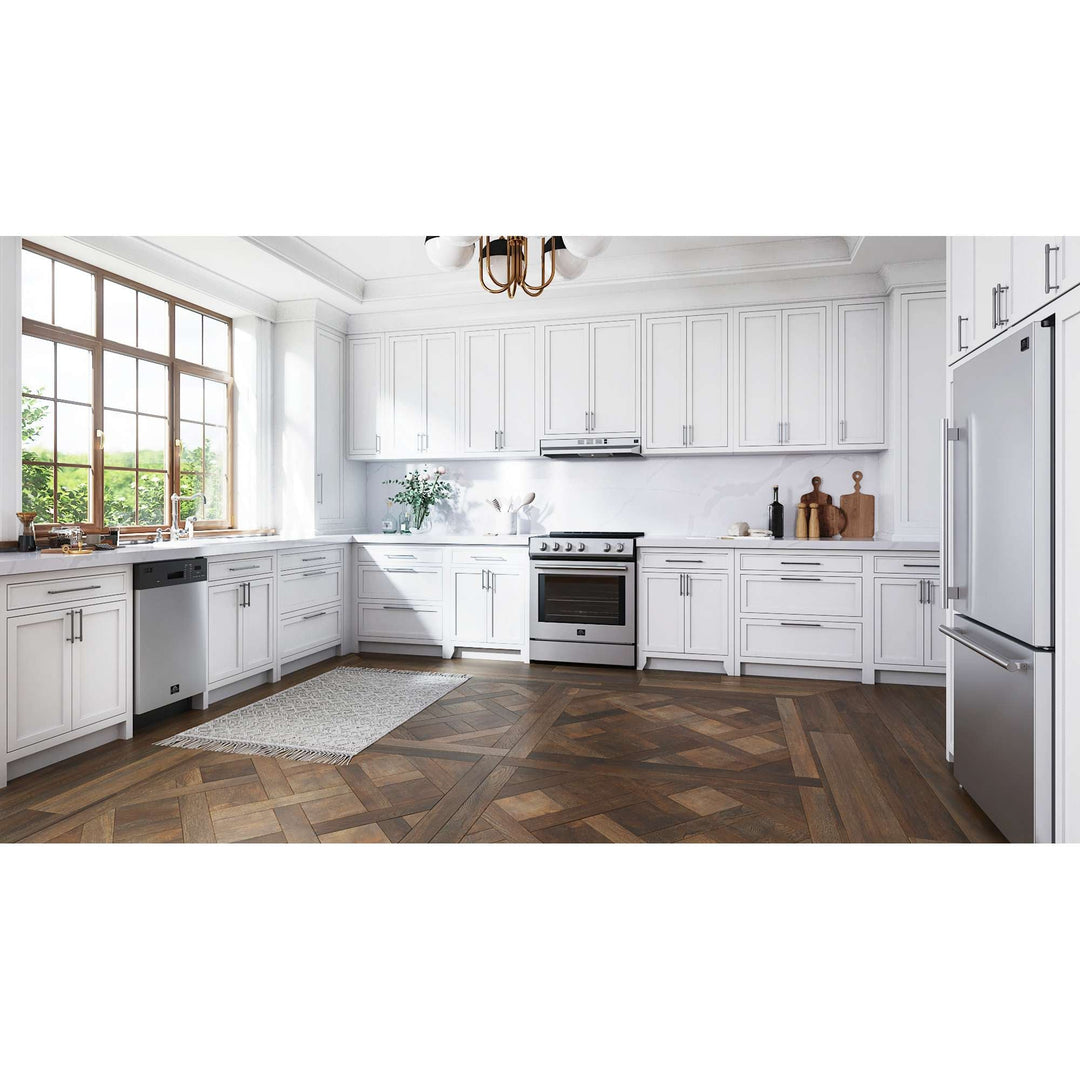 Forno Leonardo Espresso 30-Inch Slide-In Stainless Steel Induction Range, Convection Oven, 5 Cooking Zones