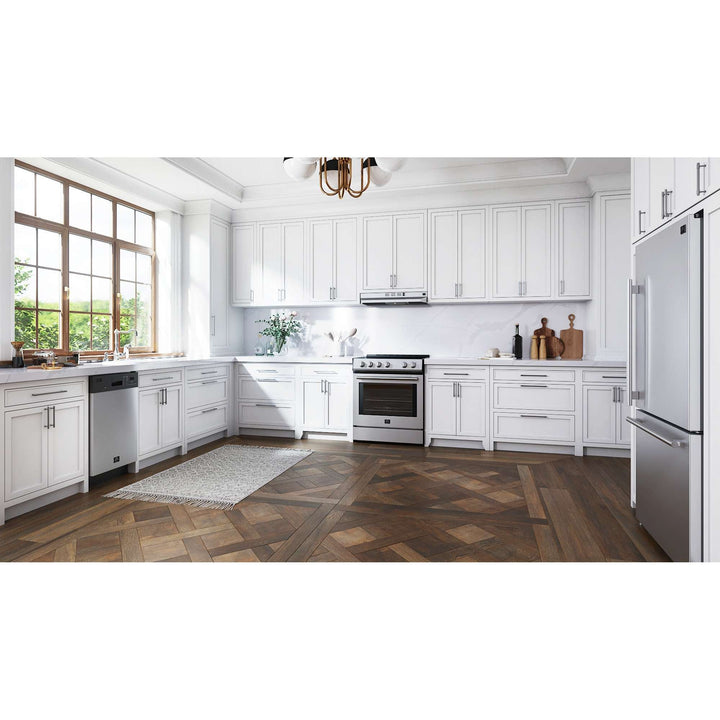 Forno Leonardo Espresso 30-Inch Slide-In Stainless Steel Induction Range, Convection Oven, 5 Cooking Zones