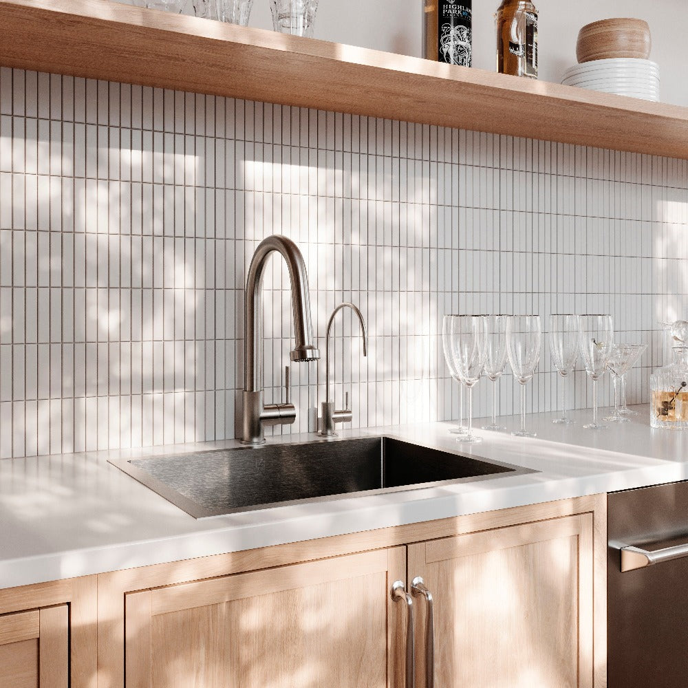 ZLINE 23 in. Meribel Undermount Single Bowl Stainless Steel Kitchen Sink with Bottom Grid (SRS-23)