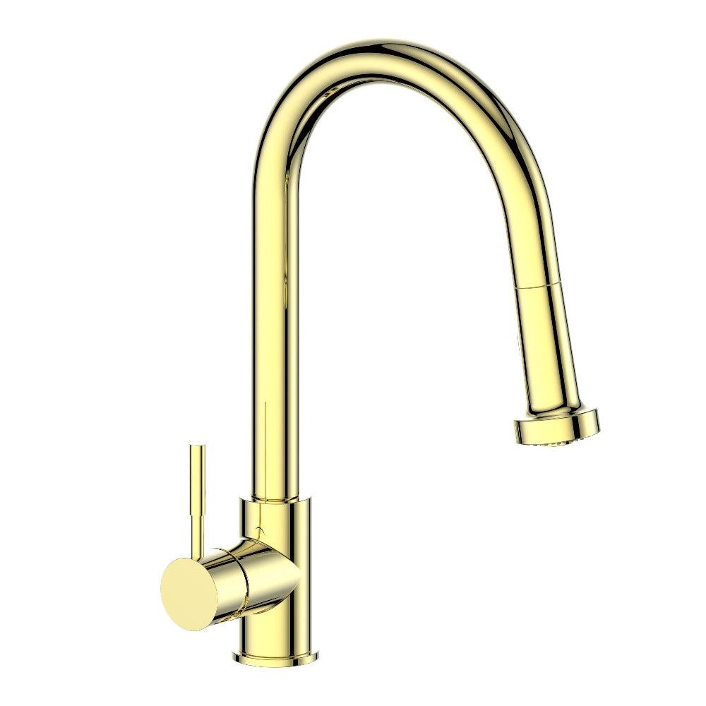ZLINE Autograph Edition Monet Pull Down Single Handle Kitchen Faucet in Polished Gold (MON-KF-PG)