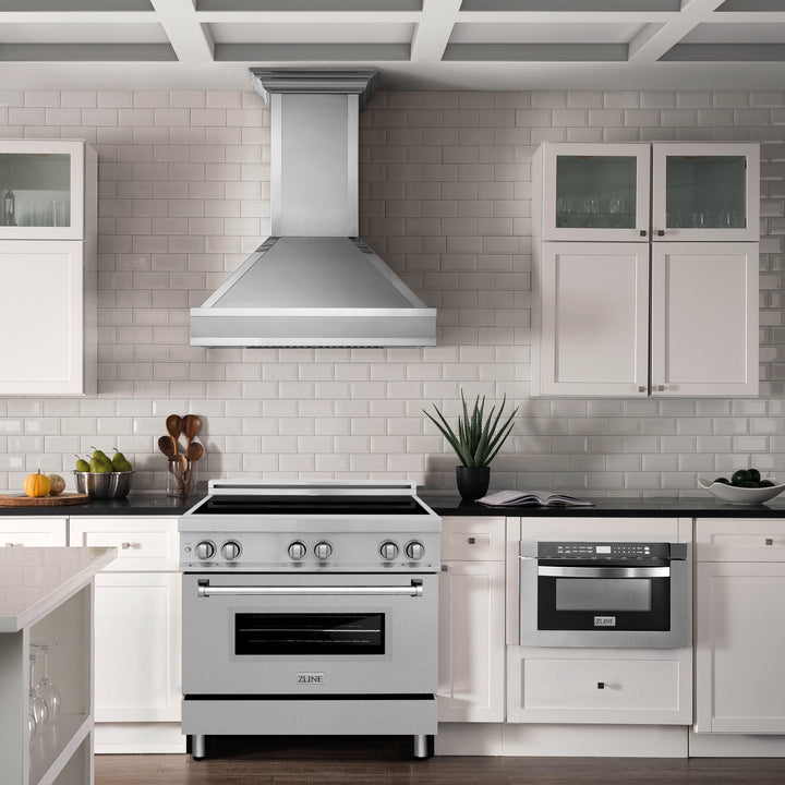 ZLINE 36" DuraSnow Stainless Steel Induction Range W/ 4 Element Stove