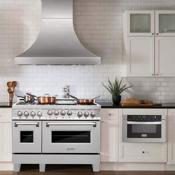 ZLINE 48 in. 6.0 cu. ft. Range with Natural Gas Stove and Natural Gas Oven in Fingerprint Resistant Stainless Steel (RGS-SN-48)