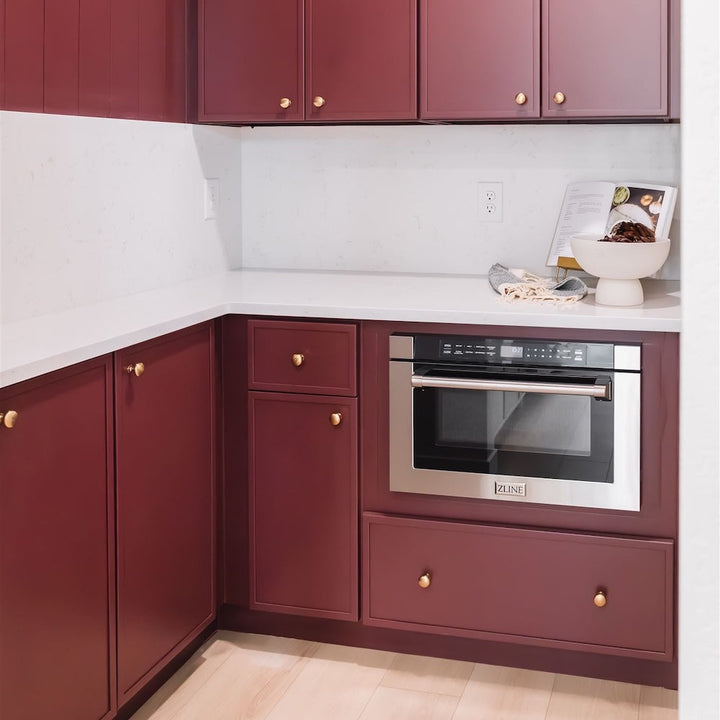 ZLINE 24 in. 1.2 cu. ft. Built-in Microwave Drawer with a Traditional Handle in Stainless Steel, Open Box-Good Condition