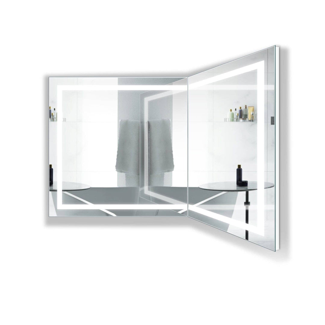 Krugg Modular 36x36 Corner LED Mirror - Left or Right Mirror