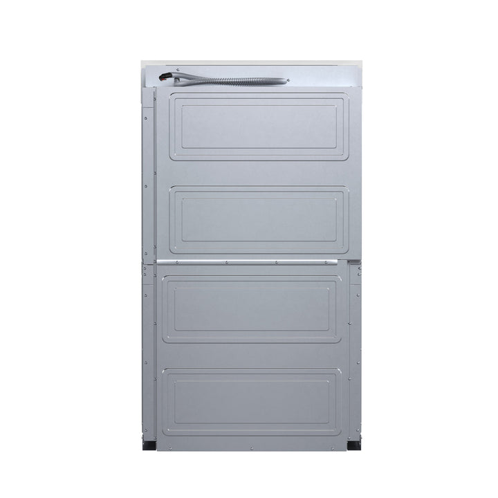 Forno Asti 30-Inch Double Electric Wall Oven with Upper French Doors in White &amp; Antique Brass, 7.36 cu. ft. Dual True Convection, 7,200W, Air Fry, Sous Vide, Self-Clean