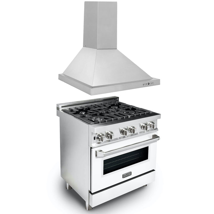 ZLINE 30" 2 Piece Autograph Edition Stainless Steel Range &amp; Range Hood