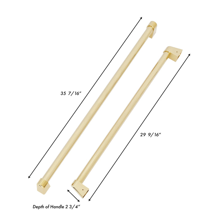 ZLINE Autograph Edition Polished Gold Handles for 36" Built-in Refrigerators (Set of 3), RBIVHZ-G-36