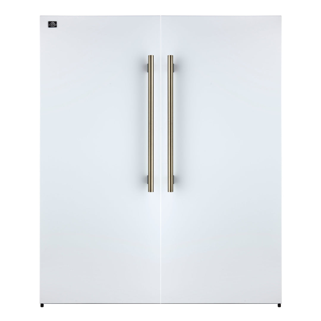 Forno Maderno 2-28-Inch Wide Convertible Refrigerator/Freezer in White, Decorative Trim, 27.2 cu.ft, 84-Inch High, ENERGY STAR Certified