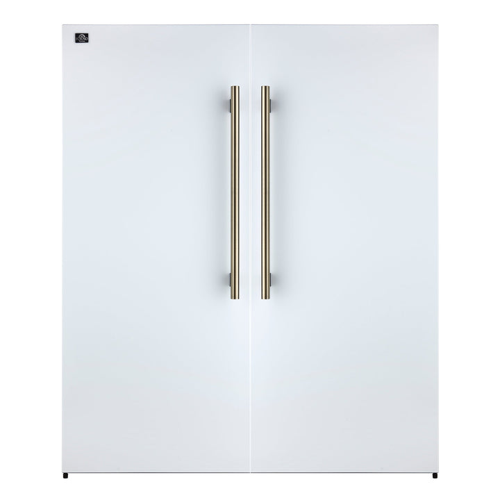 Forno Maderno 2-28-Inch Wide Convertible Refrigerator/Freezer in White, Decorative Trim, 27.2 cu.ft, 84-Inch High, ENERGY STAR Certified