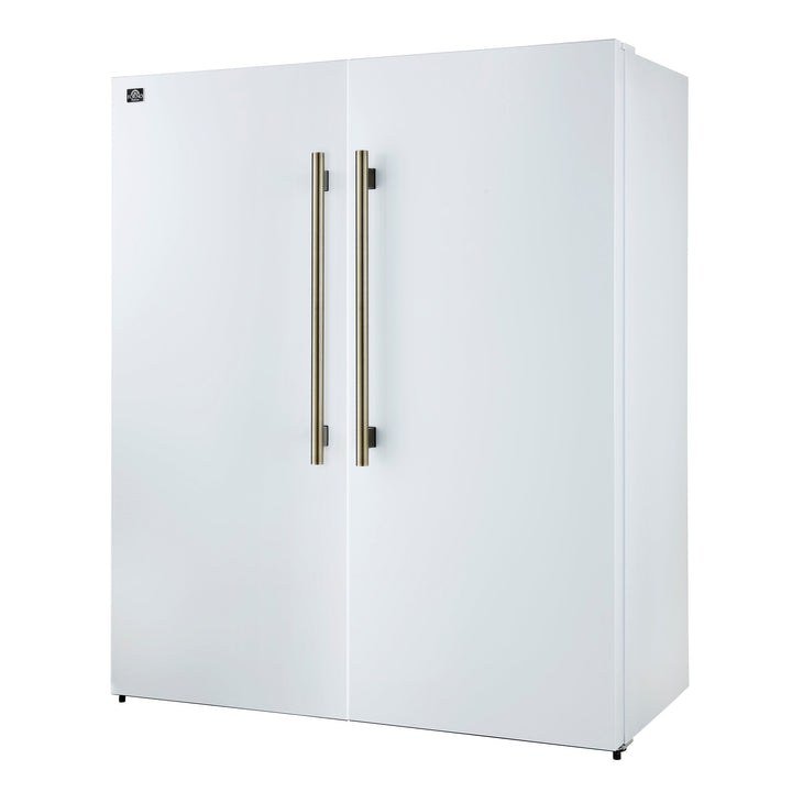 Forno Maderno 2-28-Inch Wide Convertible Refrigerator/Freezer in White, Decorative Trim, 27.2 cu.ft, 84-Inch High, ENERGY STAR Certified