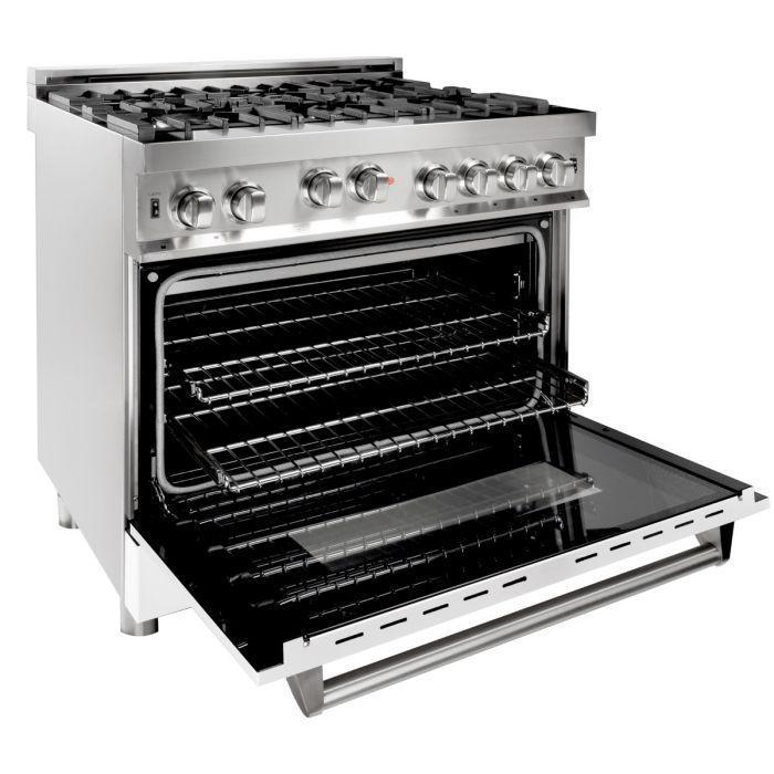 ZLINE 36" 2 Piece Autograph Edition Stainless Steel Range &amp; Range Hood