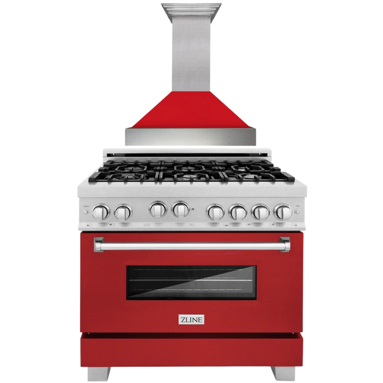 ZLINE 36" 2 Piece Autograph Edition Stainless Steel Range &amp; Range Hood